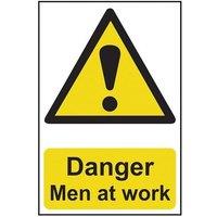 Scan Danger Men At Work - Pvc Sign 400 X 600mm