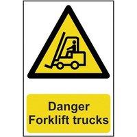 Scan Danger Forklift Trucks - Pvc Sign 200 X 300mm