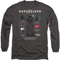 Squid Game - Season Three The Supervisor Long Sleeve T-Shirt, Charcoal in Grey | Size: 2XL