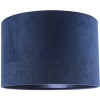 Happy Homewares Contemporary Thin Lined Soft Velvet Fabric Round Lamp Shade in Midnight | Size: 12 inches