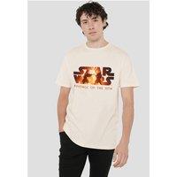 Star Wars : Episode III Revenge Of The Sith Anakin & Obi-Wan Lava Logo T-Shirt, Natural in Beige | Size: Medium