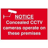 Scan Notice Concealed Cctv Camera - Pvc Sign 300 X 200mm
