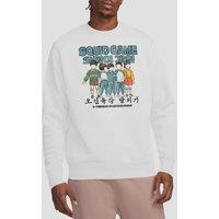 Squid Game - Season Three 5 Person 6 Legged Race Sweatshirt, White | Size: Large
