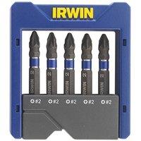 IRWIN Pozidriv Impact Screwdriver Pocket Bit Set, 5 Piece