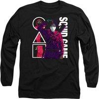 Squid Game - Season Three Anime Guards Long Sleeve T-Shirt, Black | Size: Medium