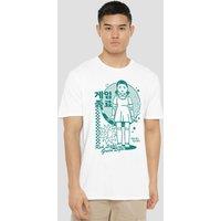 Squid Game - Season Three Red Light Green Light T-Shirt, White | Size: 5XL