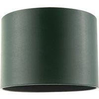 Happy Homewares Classic Faux Leather Drum Lamp Shade with Inner Cotton Lining in Dark Green | Size: 10 inches