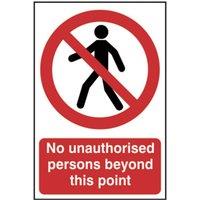 Scan Sign: No Unauthorised Persons Beyond This Point
