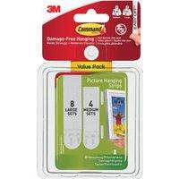 Command Picture Hanging Strips Set, Medium & Large (pack 12)