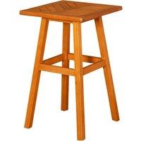 Samuel Alexander 73 x 45cm Outdoor Kapalua Wooden Slatted Garden Side Table in Brown | Size: 73 x 45 cm