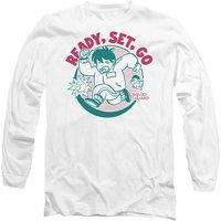 Squid Game - Season Three Ready Set Go Long Sleeve T-Shirt, White | Size: Medium