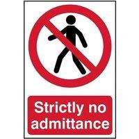 Scan Strictly No Admittance - Pvc Sign 200 X 300mm