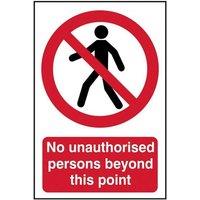 Scan Sign: No Unauthorised Persons Beyond This Point