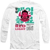 Squid Game - Season Three Young-Hee Red Light Long Sleeve T-Shirt, White | Size: XL