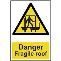 Scan Danger Fragile Roof - Pvc Sign 200 X 300mm