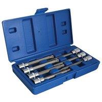 Bluespot Tools 3 8in Drive Extra Long Spline Socket Bit Set, 7 Piece