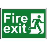 Scan Fire Exit Man Running Right - Pvc Sign 300 X 200mm