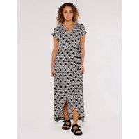 Apricot Women's Tie-Dye Wrap Maxi Dress in Grey | Size: 16