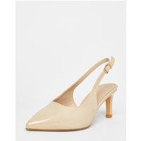 Quiz Women's Nude Wide Fit Slingback Court Heels | Size: 5