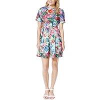 Cutie London Women's Tropical A line Dress in Green | Size: 8