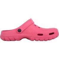 ABSOLUTE FOOTWEAR Women's Womens Easy Slip On Adjustable Strap Summer Pool Mule Clogs Sandals in Pink | Size: 5