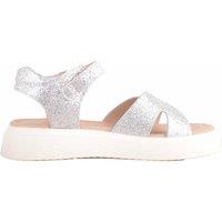 ABSOLUTE FOOTWEAR Women's Childrens Lightweight Summer Holiday Glitter Sandal in Silver | Size: 1.5