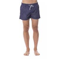 Swim Trunks Geometric Print- Blue Swimwear