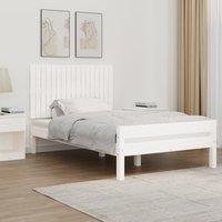 Berkfield Home Wall Headboard White 108x3x60 cm Solid Wood Pine | Size: 108 x 3 x 60 cm