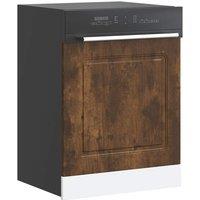 Berkfield Home Dishwasher Panel Kalmar Smoked Oak 60x1.5x67 cm Engineered Wood in Brown