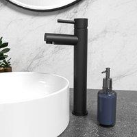 Nes Home Matte Black Modern Brass Tall Basin Mono Mixer Single Lever Tap