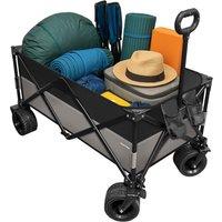 House of Home 120L Foldable Utility Trolley Garden Home Camping Festivals Collapsible Cart, Carry Bag in Black