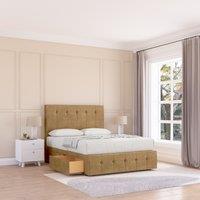 Sloomy Cambridge Divan Bed Base No Drawers 12" Footboard & 26" Struts Headboard in Bronze | Size: Small Double