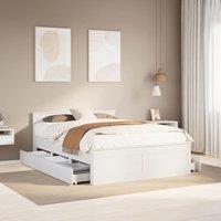 Berkfield Home Bed Frame without Mattress with Headboard White 140x200 cm Solid Wood Pine