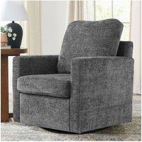 Grey Chenille Swivel Chair Sofa