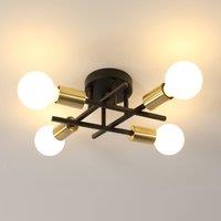 Retro Iron Ceiling Lamp 28*28*15 Without Light Source