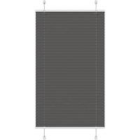Pleated Blind Black 70x100 cm Fabric Width 69.4 cm Polyester
