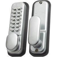 Yale Locks P-dl02-sc Push Button Door Lock Chrome Finish Hold Open Function in Metallic Silver
