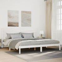 Berkfield Home Extra Long Bed Frame without Mattress White 180x210 cm Solid Wood