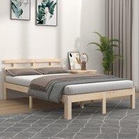 Berkfield Home Bed Frame Solid Wood 140x200 cm in Brown