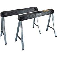 Stanley Folding Metal Leg Sawhorses (twin Pack)