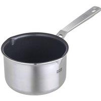 Kuhn Rikon Culinary Fiveply Stainless Steel & Aluminium Non-Stick Induction Safe Milk Pan, 14cm/1.4L in Silver