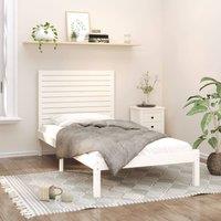 Bed Frame White Solid Wood 90x200 cm
