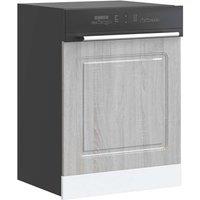 Berkfield Home Dishwasher PanelKalmarGrey Sonoma 60x1.5x67 cm Engineered Wood in Grey