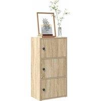 Berkfield Home Bookcase Sonoma Oak 40x24x77 cm Engineered Wood in Brown | Size: 40 x 24 x 77 cm