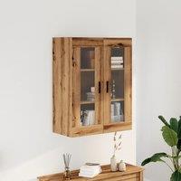 Berkfield Home Wall Mounted Cabinet Artisan Oak 69.5x34x90 cm in Brown