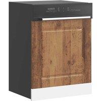 Berkfield Home Dishwasher PanelKalmarOld Wood 60x1.5x67 cm Engineered Wood in Brown
