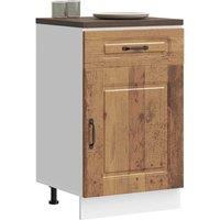 Berkfield Home Kitchen Base Cabinet Kalmar Old Wood Engineered Wood in Brown