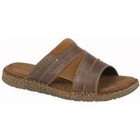 Roamers Men's Suede Sandals in Brown | Size: 7