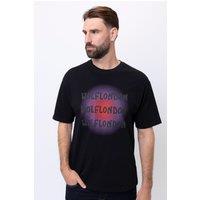The Wolf Men's Bournemouth Short Sleeve T-Shirt in Black | Size: XL