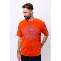 The Wolf Men's Bournemouth Short Sleeve T-Shirt in Orange | Size: Large